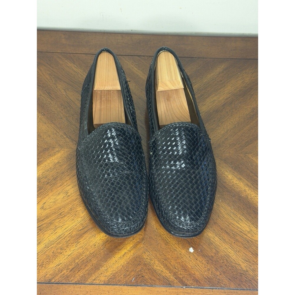 Sandro Moscoloni Mercer Blk US 12 Mens Black Weave Loafers